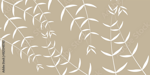 Brown Taupe Floral botanical seamless pattern background suitable for fashion prints, graphics, backgrounds and crafts. Eps 10