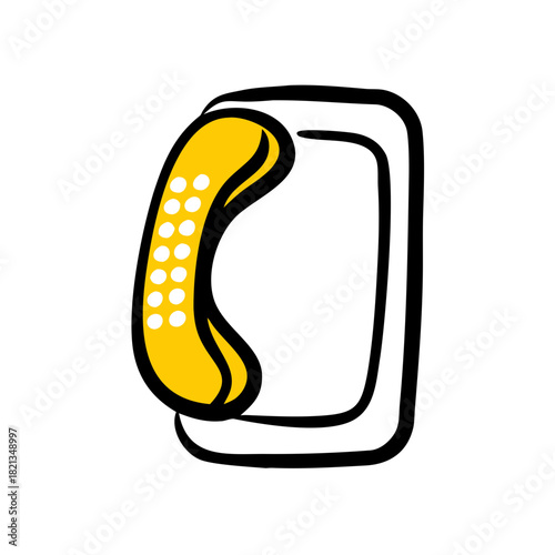 vector clip art hairbrush on white background for web and graphic design