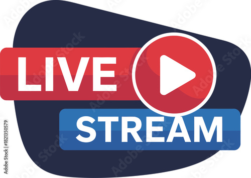 Live Stream Icon - Modern Logo Design for Broadcasts and Online Content Creation