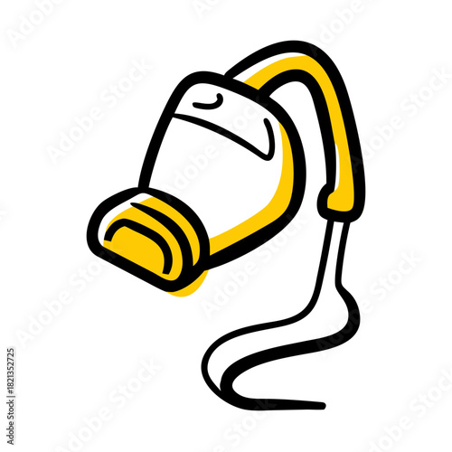 vector clip art vacuum cleaner on white background for web and graphic design