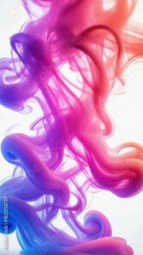 Vibrant smoke patterns swirl and blend in a continuous flow, creating mesmerizing visual effects and textures, capturing dynamic movement