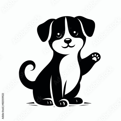 Cute Puppy Silhouette Design for Pet and Animal themed Products