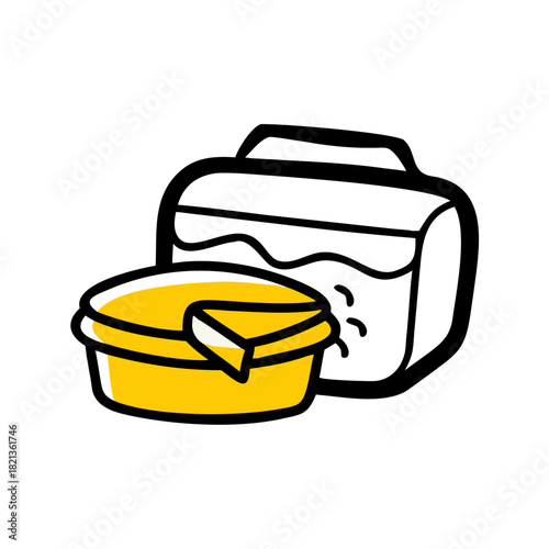 vector clip art lunchbox on white background for web and graphic design