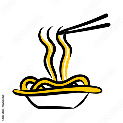 vector clip art noodles on white background for web and graphic design