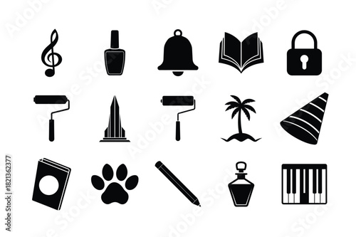 vector set of gardening tools