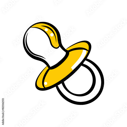 vector clip art pacifier on white background for web and graphic design