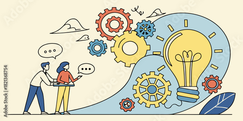 Brainstorming innovative solutions and creative ideas, a team collaborates to power a bright, efficient solution with connected technology and strategy