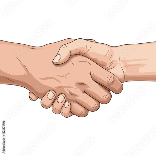 Vector Two hands shaking