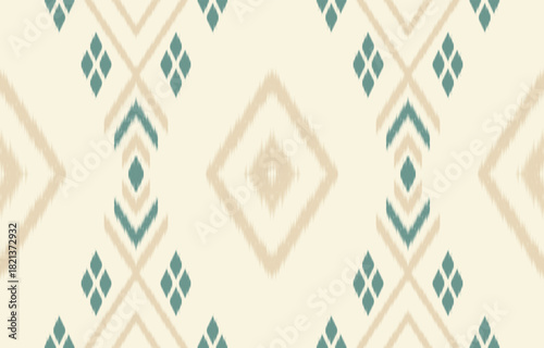 Ethnic abstract ikat art. Aztec ornament print. geometric ethnic pattern seamless  color oriental.  Design for background ,curtain, carpet, wallpaper, clothing, wrapping, Batik, vector illustration.