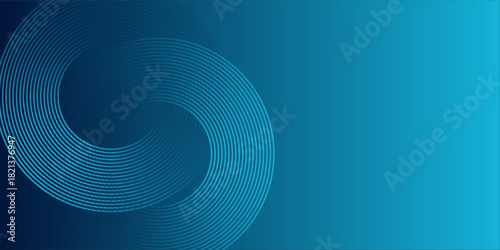 Abstract Blue Circular Ring Design With Concentric Lines For Tech and Modern Backgrounds eps10