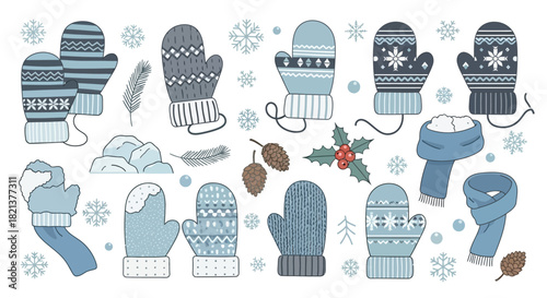 Cozy Winter Mittens and Scarves Collection