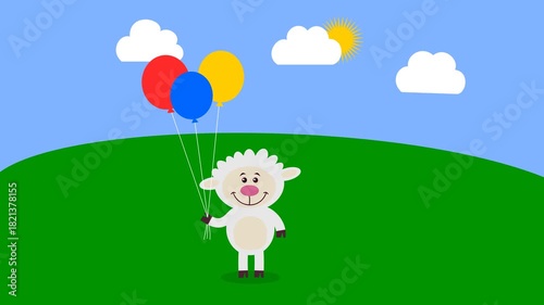 Black and white scene to happy scene coloring with multiple colors - animation