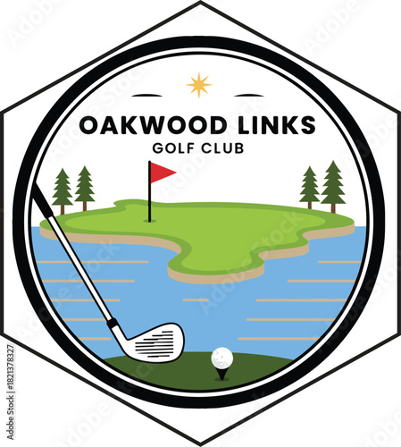 Vintage "Oakwood Links Golf Club" Emblem