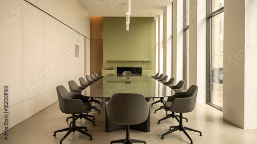 Wallpaper Mural Large Table With Chairs And Laptop Torontodigital.ca