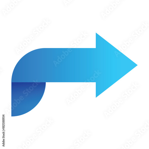 Blue arrow icon, pointing right