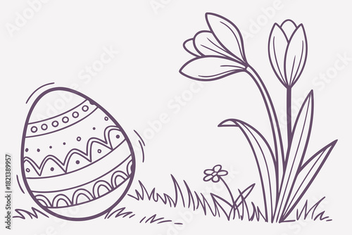 easter eggs with flowers