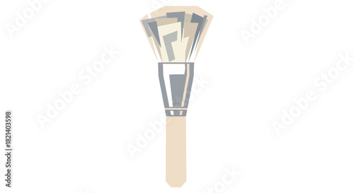 Elegant makeup brush with soft bristles and a smooth handle, perfect for beauty routines.