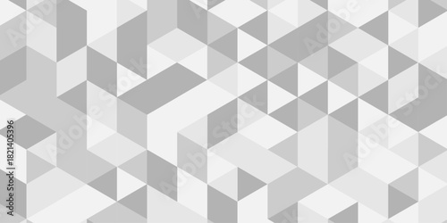 Abstract geometric origami white, gray square cube triangulated. random cube low polygon triangle textile. abstract corporate banner template creative design.	