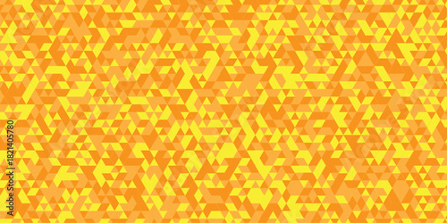 Overlap randomly vector element modern overlay diamond triangle mosaic paper. yellow and orange low polygon web brochure layer space texture background.	