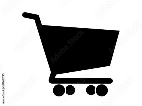 Shopping Cart Icon Black Vector Illustration