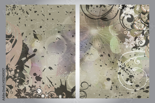 unique creative grunge flower background