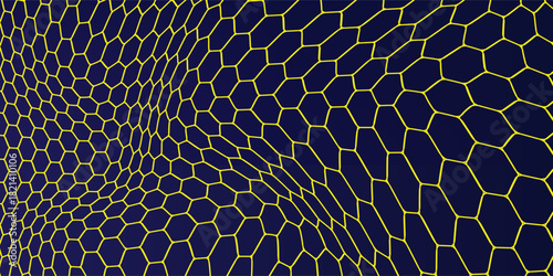 Abstract net background blue and gold for sports, Mesh texture for fishing nets. Seamless pattern for sportswear or soccer goal, volleyball net, basketball hoop, hockey, athletics.