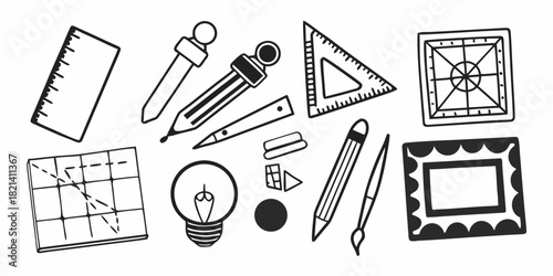 Creative Drawing Tools Sketch Artistic Supplies for Design and Education