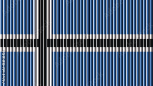 A vertically striped flag featuring blue white and black bands representing botswana s national emblem