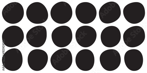 Blob shapes black collection vector design elements isolated. Random blob circles icon set. Isolated on a white background.