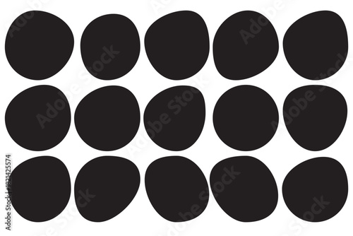 Blobs icon. Rock black icons. Drops or stone silhouettes. Vector set of black blobs . Organic blob shapes collection 