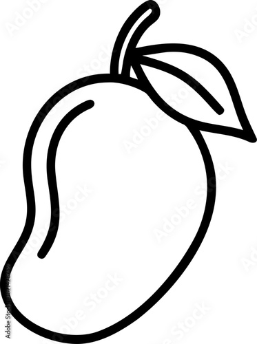 illustration of an mango with a worm