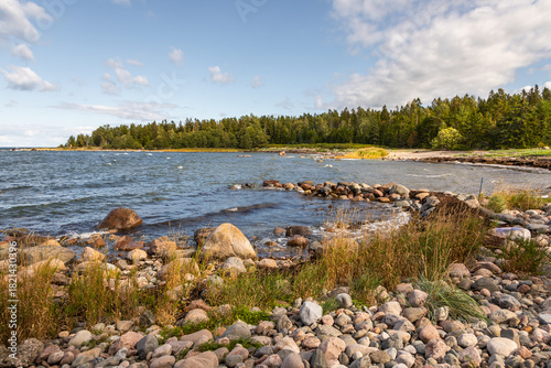 Fototapeta Naklejka Na Ścianę i Meble -  Rocky Baltic Sea shoreline in Lahemaa National Park, Estonia.