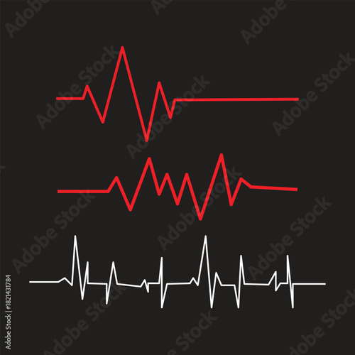 Green ECG heartbeat pulse line on a monitor screen, illustrating medical health and cardiology rate frequency