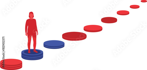 Stepping Stones to Success A Symbolic Journey to the Top