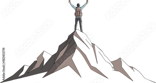 Triumph on the Summit A Climber's Victory Against a Mountain's Challenge