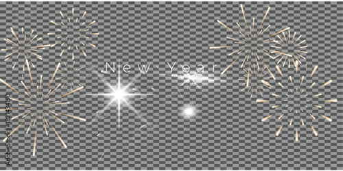 Happy new year 2026 with fireworks and celebration background. Festival celebrate banner template