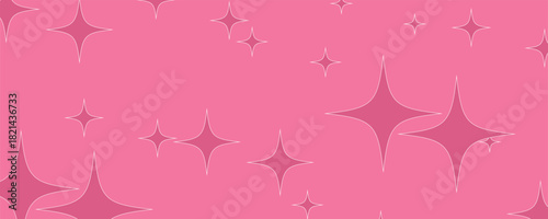 abstract baground with pink color and four pointed star. poster