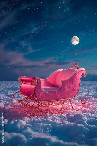 princess pink Christmas sleigh