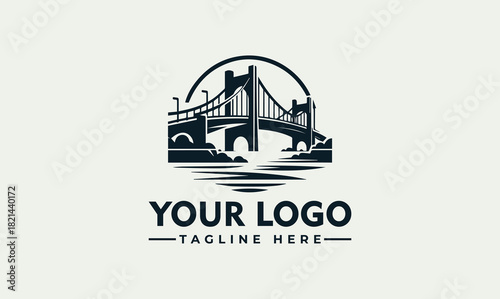Bridge Vector Logo Illustration - Iconic Structure Design