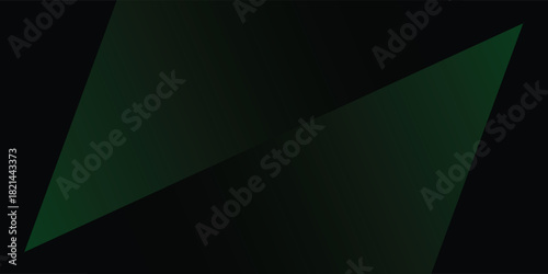 Green and black abstract geometric luxury background vector. Social ads banner or Landing page.