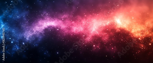 Vibrant nebula with colorful cosmic dust and distant stars in deep space Keywords: nebula, space