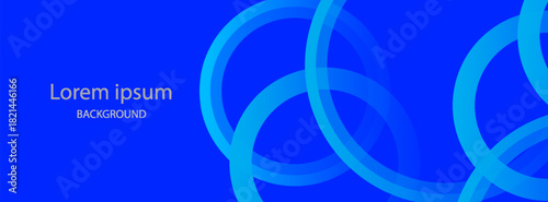 Blue gradient abstract circle shape background vector design