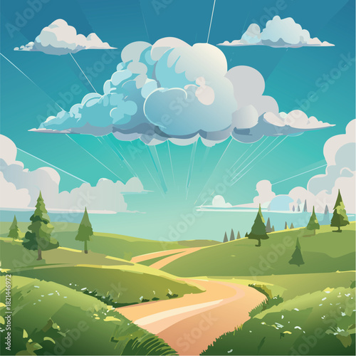 nature, summer, sky, landscape, grass