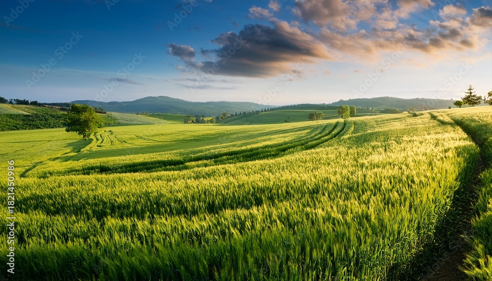 Fototapeta premium lush verdant crop area