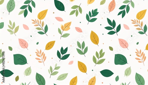 Elegant Foliage Pattern Design A Seamless Array of Botanical Beauty