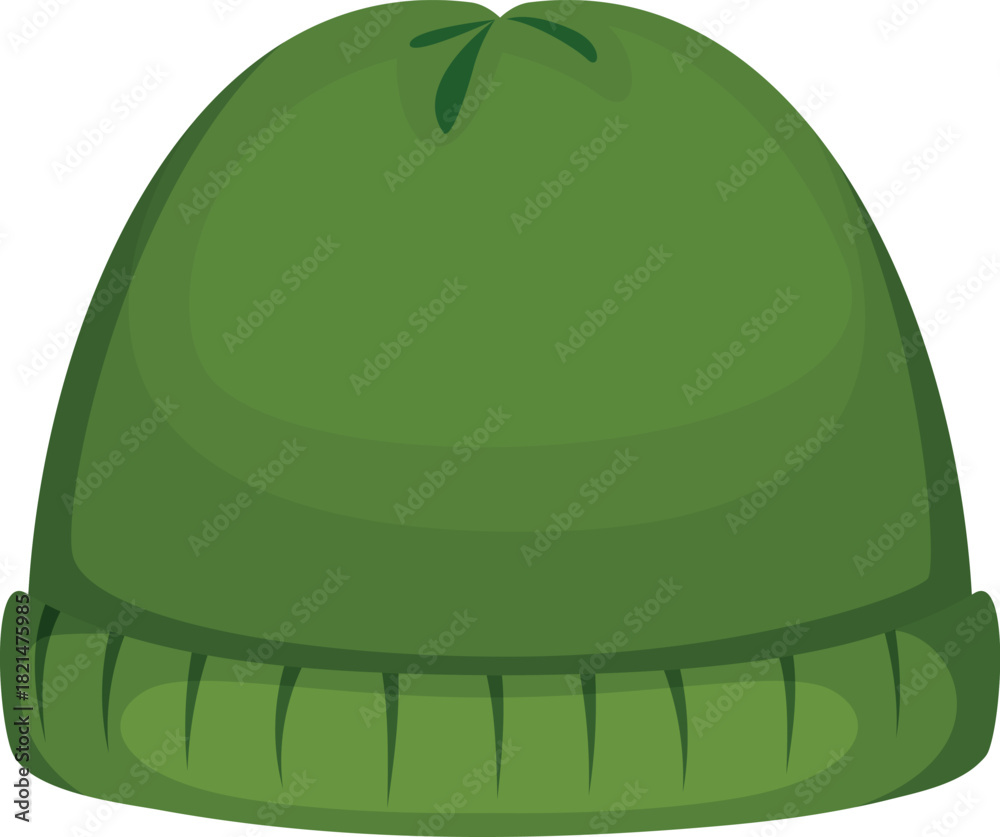 Fototapeta premium A green hat with a green stem