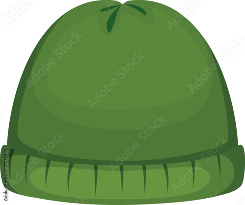 A green hat with a green stem