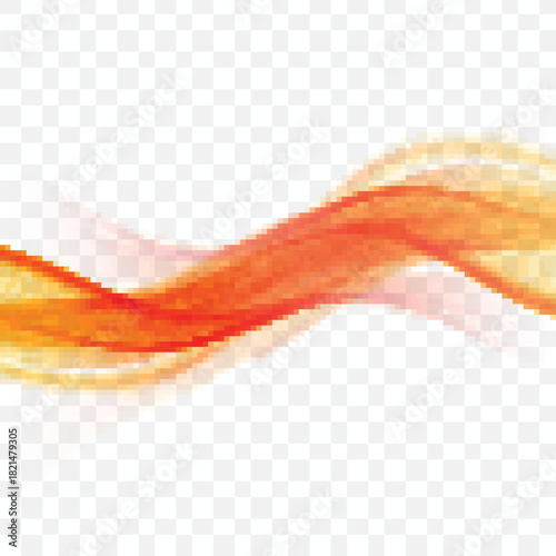 An elegant abstract background featuring flowing orange and yellow wave lines on a transparent backdrop. Perfect for banners, presentations, product packaging, modern design themes, and digital market