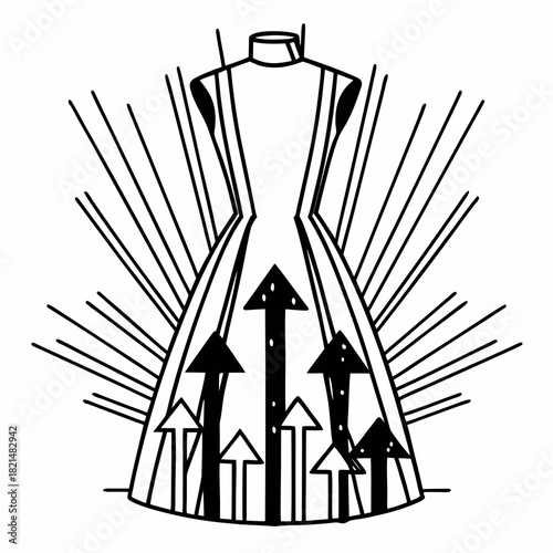 Fashion design growth and success concept