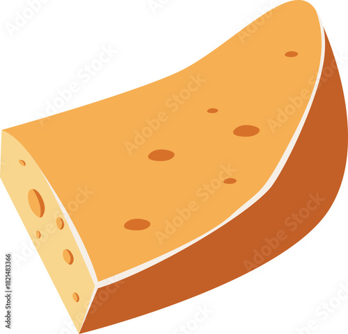 Flat Cheese Illustration